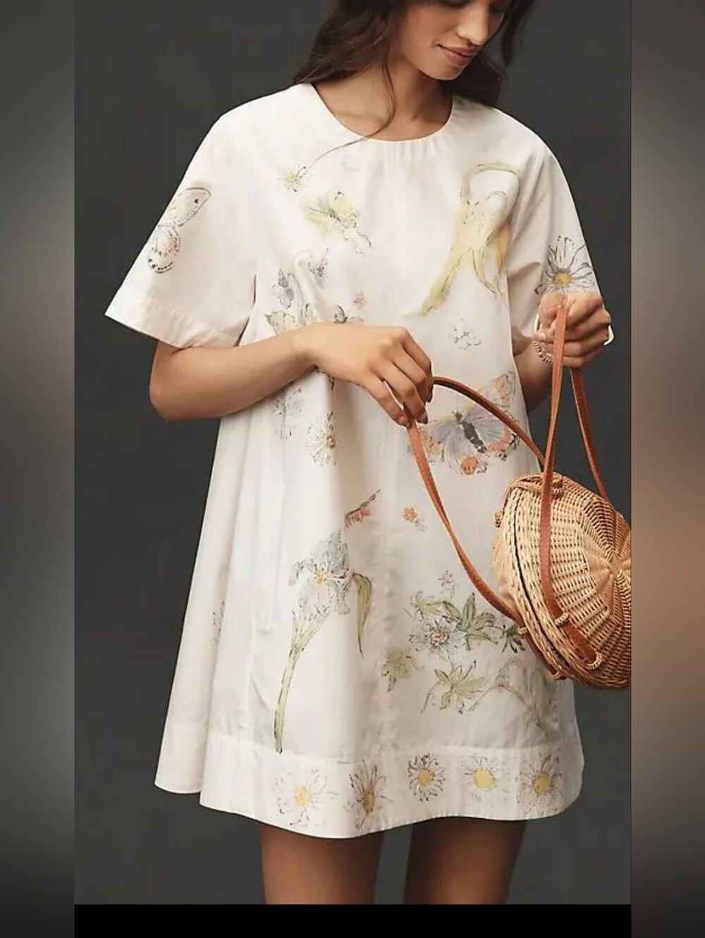 ANTHROPOLOGIE Swan Gossip Emmy Mini Dress Size XS. P2P 18